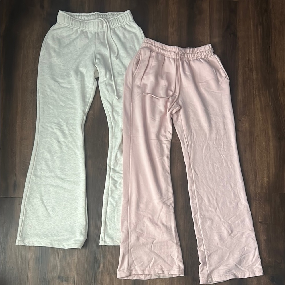 Wild Fable Wide Leg Pants in Light Gray and Pink